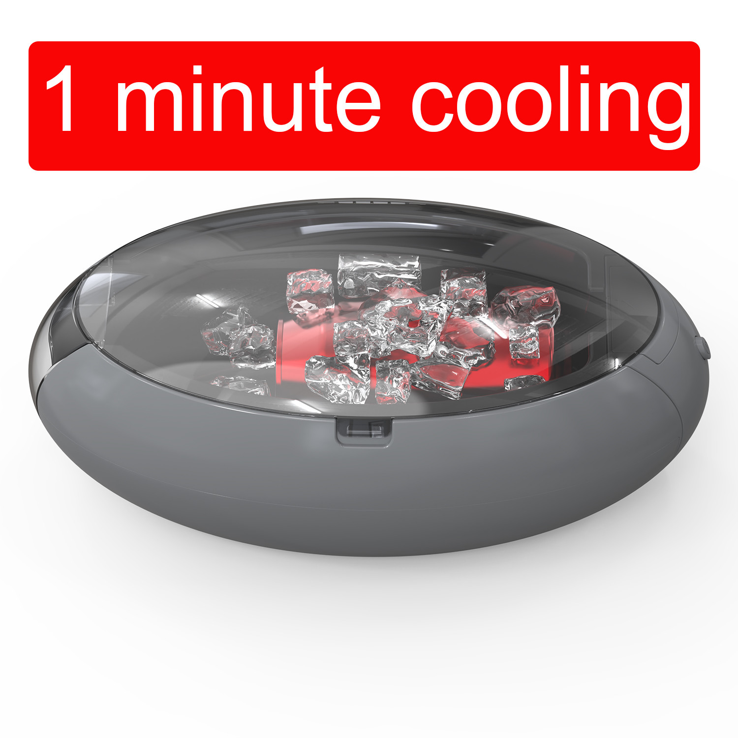 21kg/Box Lightweight Grey Beverage Cooler, Powered By AA Batteries