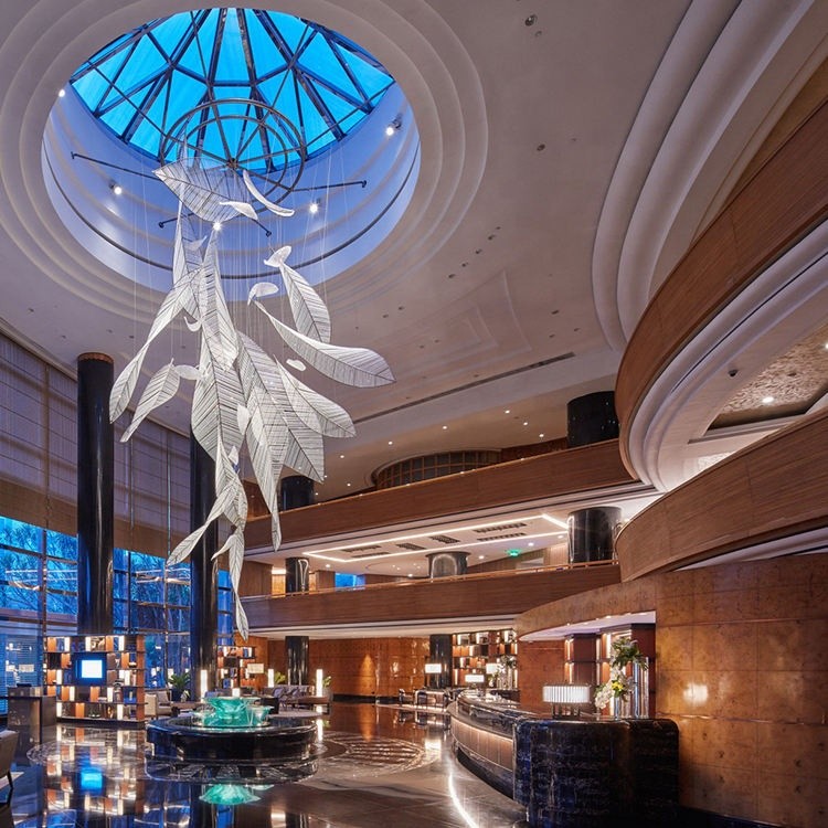 Luxury Contemporary Custom Chandeliers Crystal Palm Leaf Chandelier