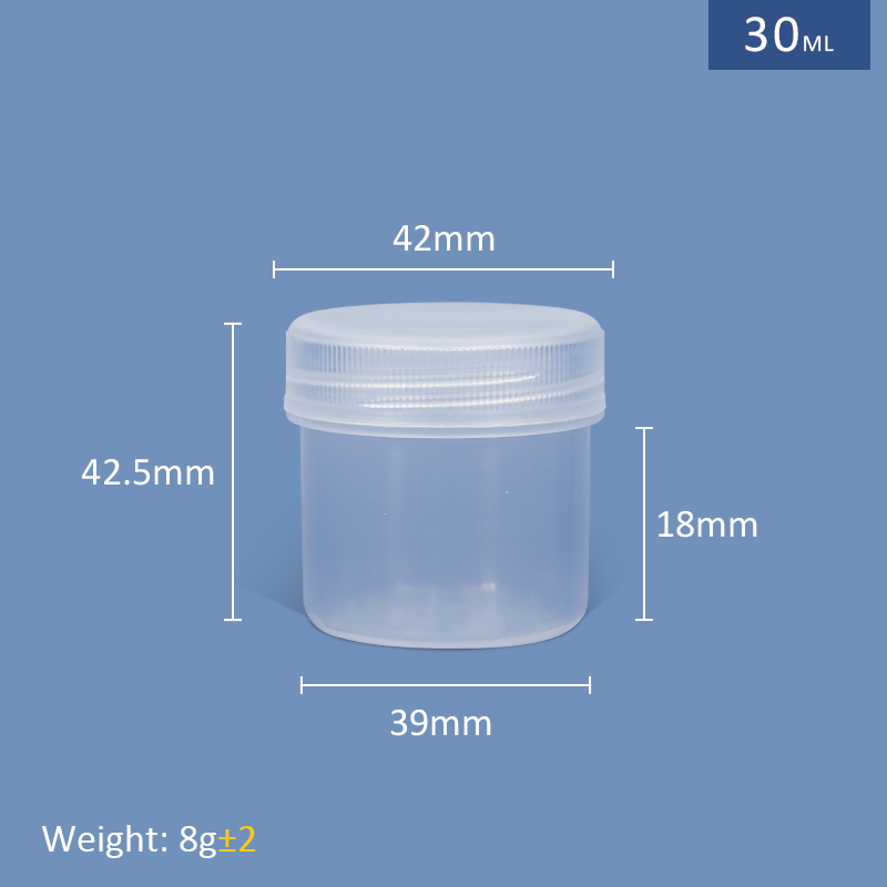Clear White Butter Storage Small Plastic Jars Canning For Food Powder 30ml-1000ml