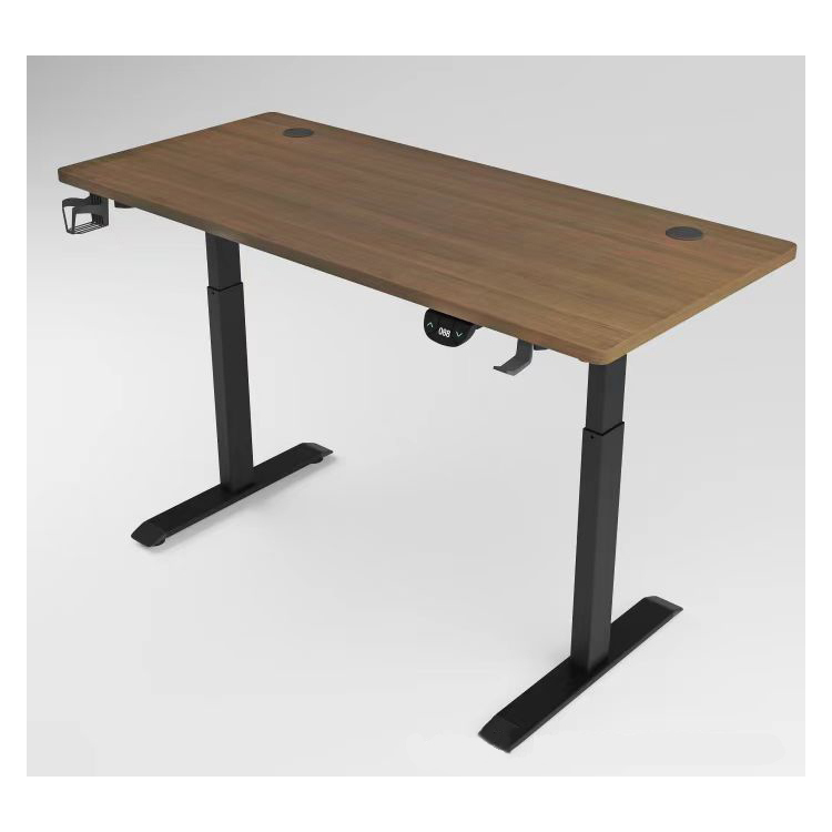 Living Room Retractable Black Metal Electric Height Adjustable Standing Desk with Single Motor