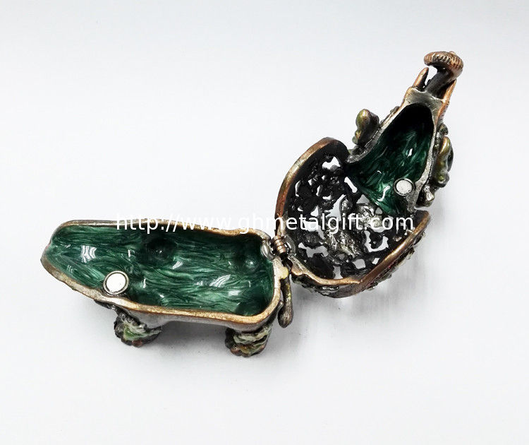 HOT Selling Elephant Custom Metal Jewelry Box Cute Elephant shaped metal jewelry boxes