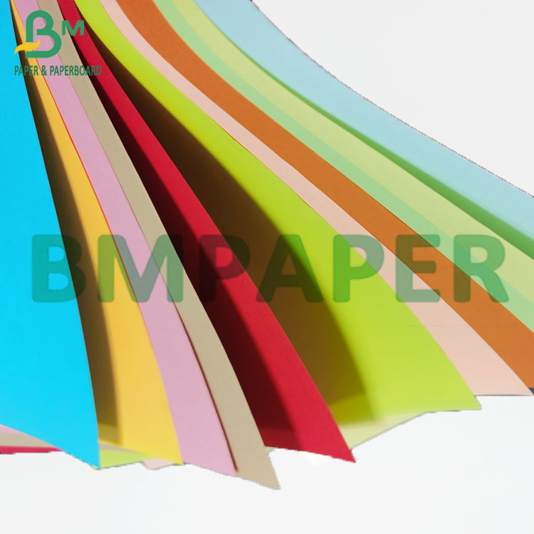 100gsm - 250gsm Colourful Uncoated Bristol Paper 1350mm Width DIY Color Card