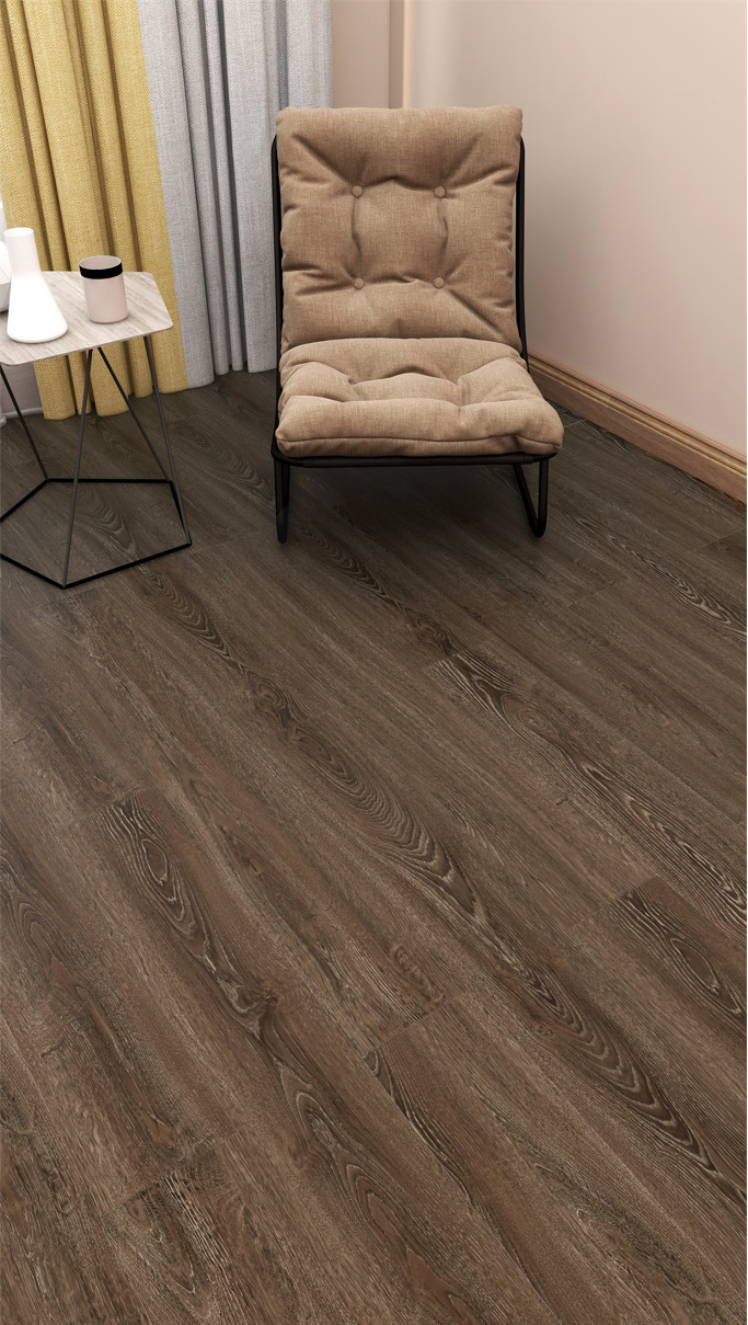 Retro Oak Wood Grain SPC Flooring 4mm Unilin Click GKBM Greenpy SY-W1006