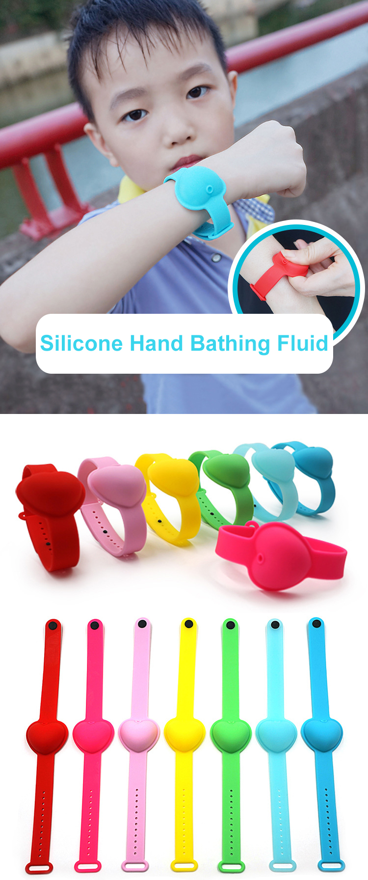 OEM Logo 10ML Silicone Hand Sanitizer Wristband