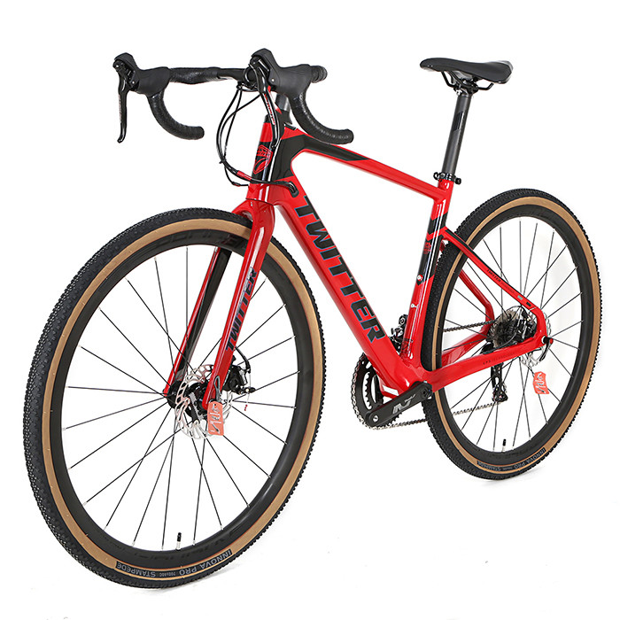 22S Carbon Fiber Gravel Bike 700*40C Wheel With Double Disc Brake
