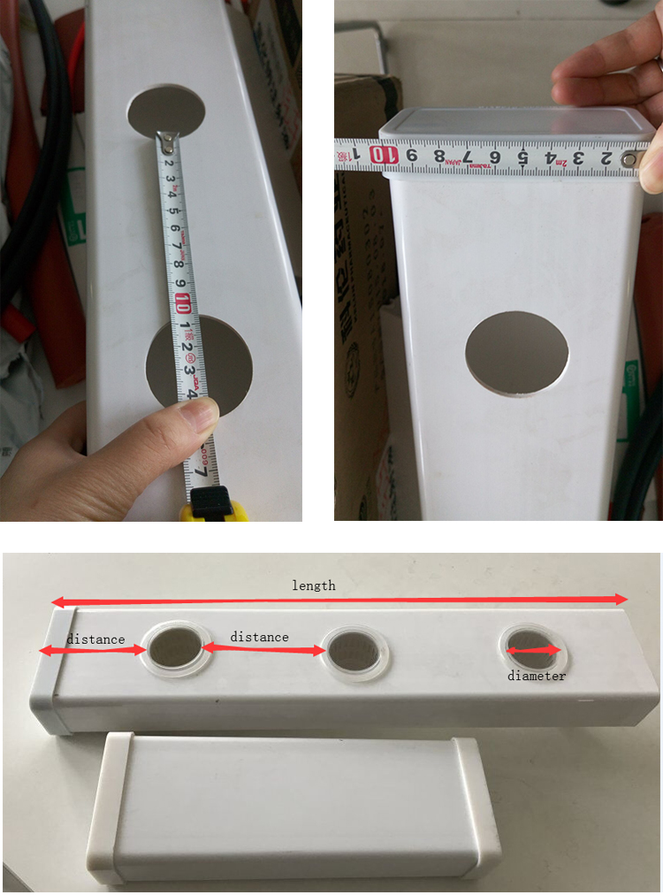 100x50mm PVC Channel for Hydroponics Growing System Cutting Service Customizable