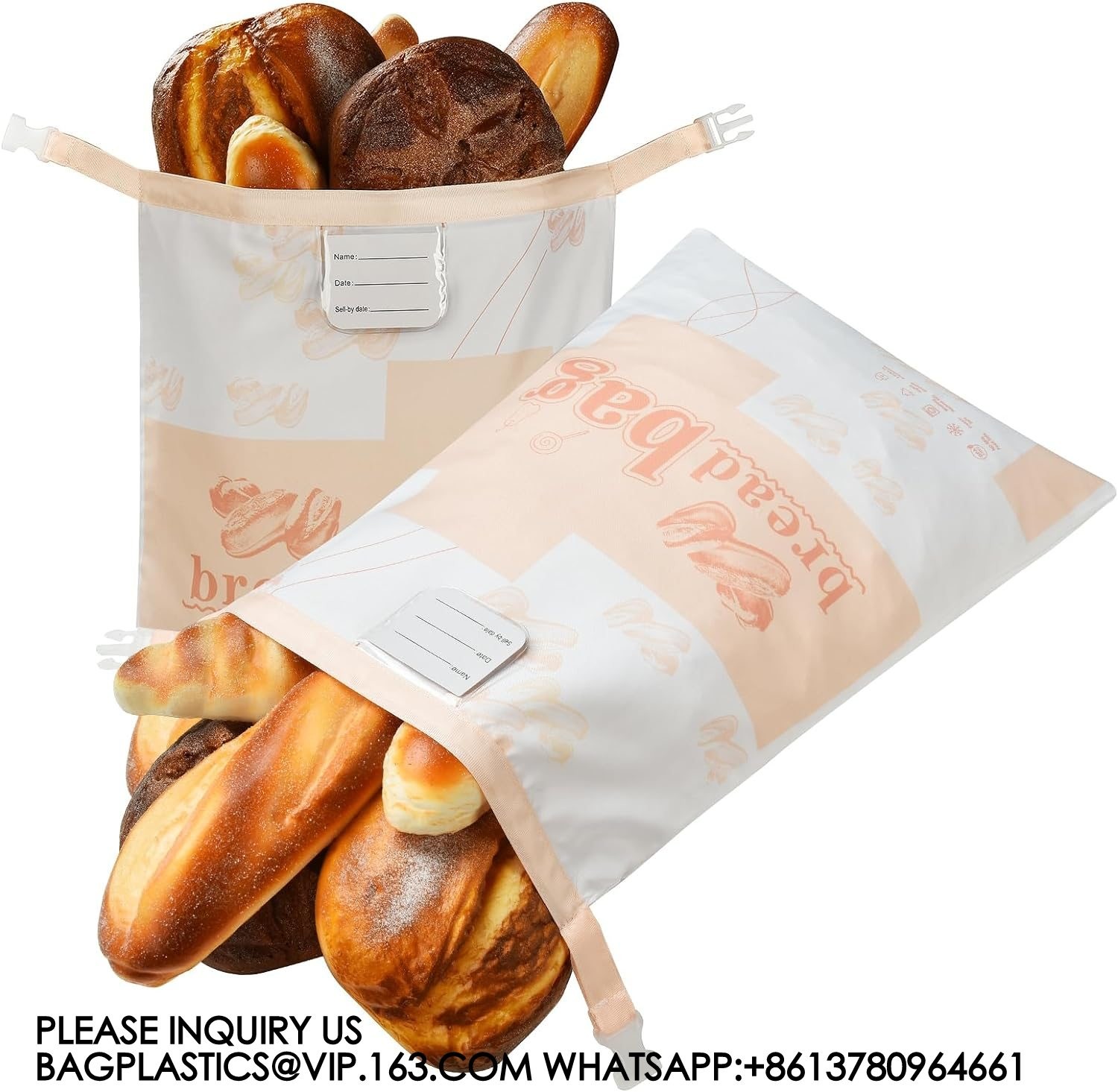 Reusable Bread Bags For Homemade Bread Storage ECO Bread Freezer Bag - Sourdough Bread Making & Fresh Bread Storage