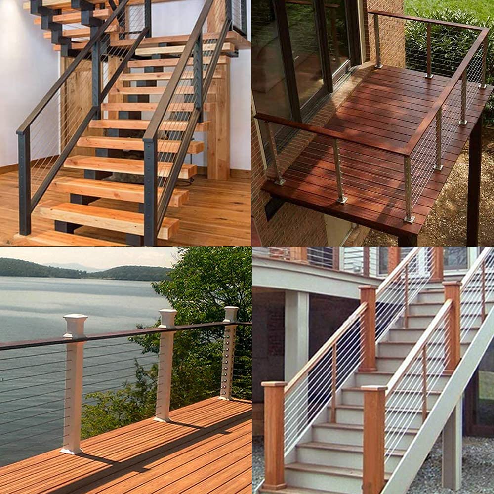 Black Stainless Steel Angled Bevel Washers for Cable Railing Kits and Deck Stair Railings