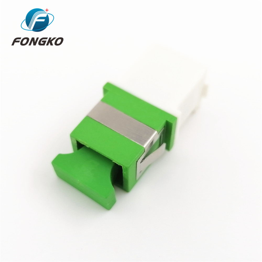 LC / APC Duplex Fiber Optic Adapter With Metal Shrapnel Single Mode