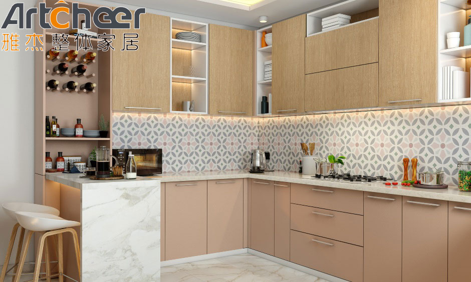 Contemporary Indian Kitchen Cabinets with Modern and Contemporary Design Drawer Base