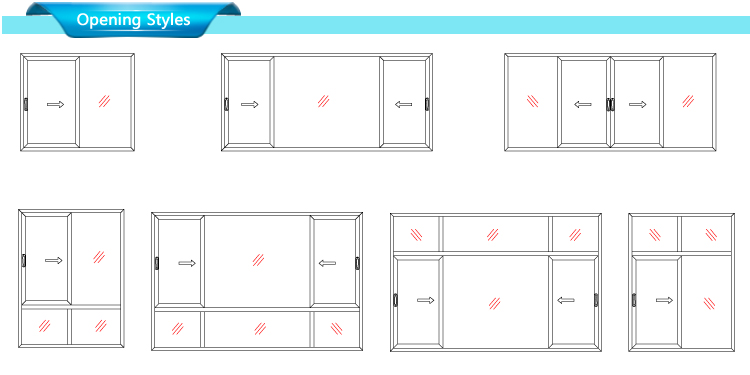 Simple Latest Design Glass Alloy Horizontal Slide Windows With Aluminum Accessory For Sliding Door And Window For Home