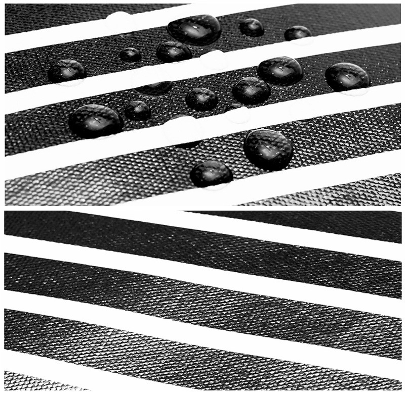 Custom Wholesale Black White Stripe Makeup Cosmetic Bag With Zipper