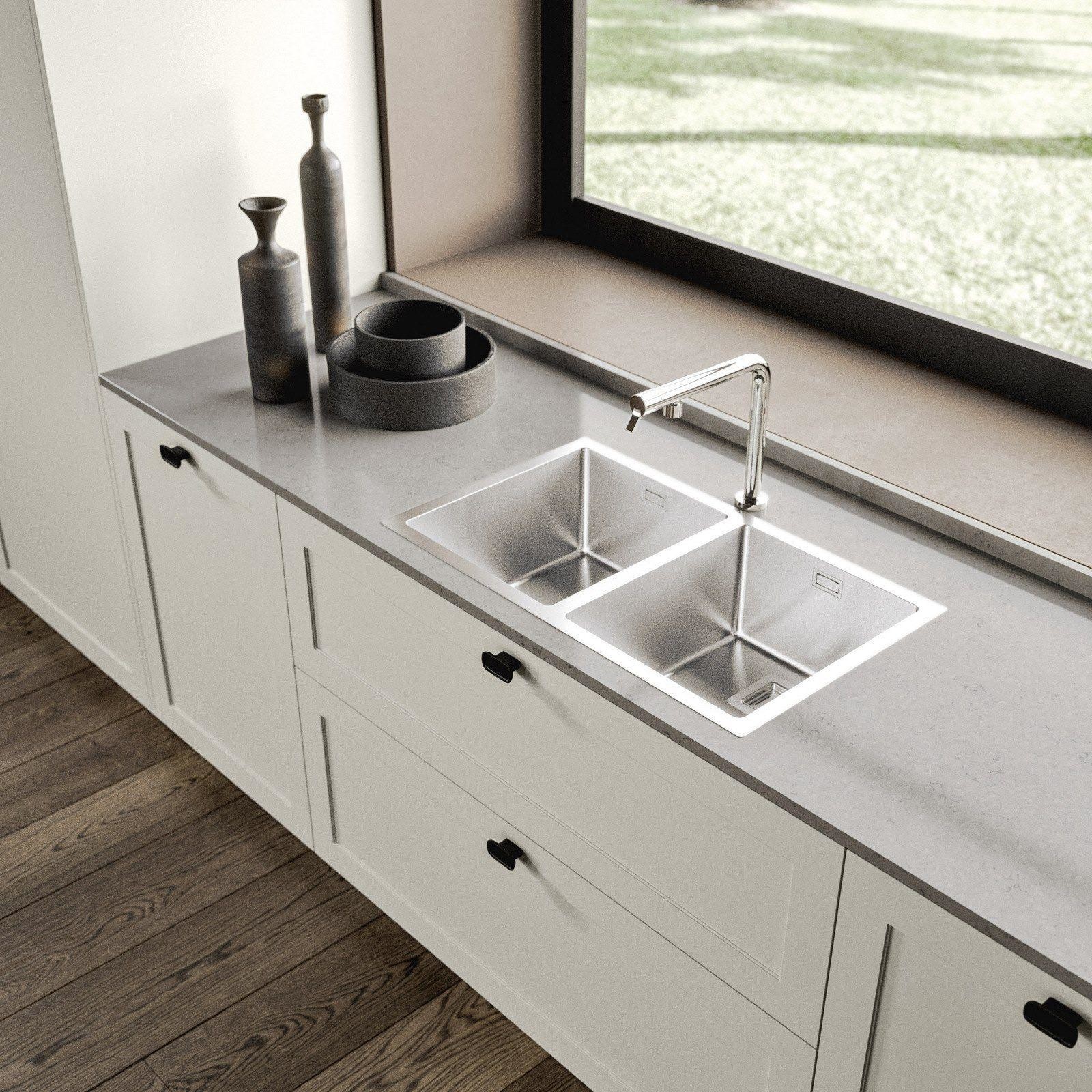 Complete Modern Designs Kitchen Furniture White Shaker Lacquer Kitchen Cabinet For Contractors