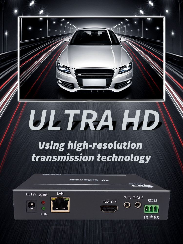 Network Port HDMI Fiber Extender 40m - 120m 4K60 RJ45 Transmitter And Receiver