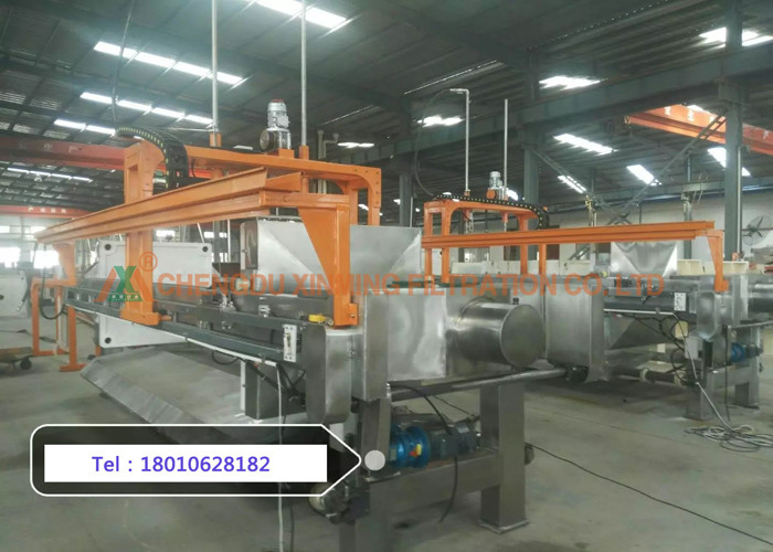 Plate Size 870mm Sludge PP Diaphragm Filter Press 40mm Filter Cake Thickness