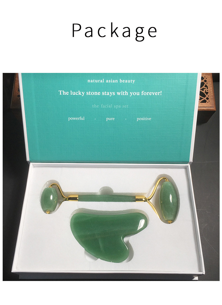 Blood Circulation Neck Forehead Jade Massage Roller