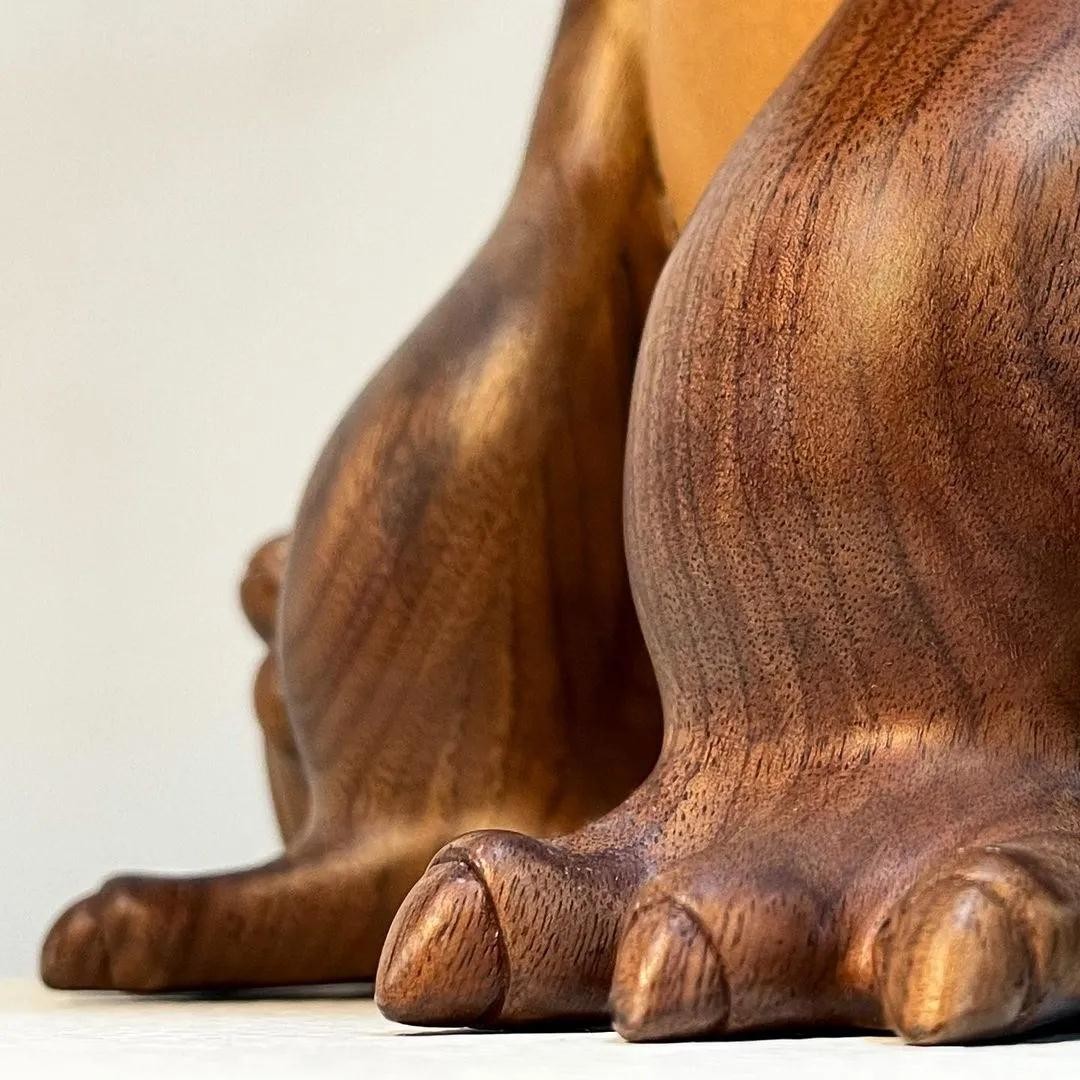 ISO9001 Gallery Wooden Art Sculpture People Shaped Handmade Mind Carved