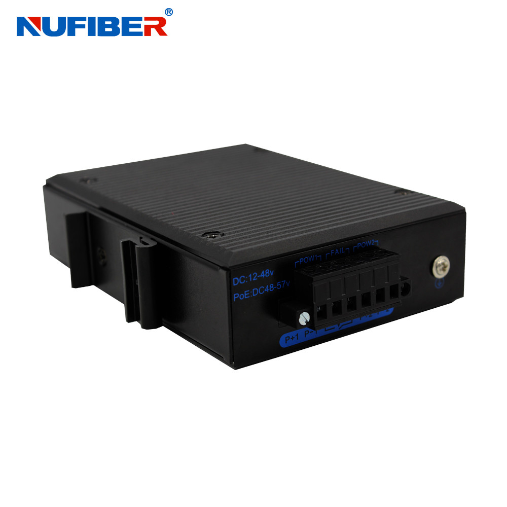 1000M Unmanaged Industrial Switch 4 Port Media Converter Rj45 To Fiber