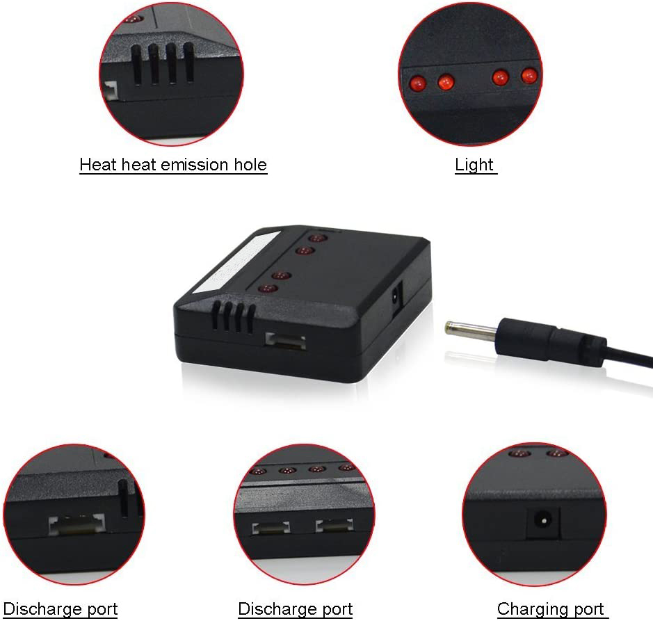U818A U817 Lithium Polymer Battery 3.7v 500mah Lipo Battery With X4 Charger