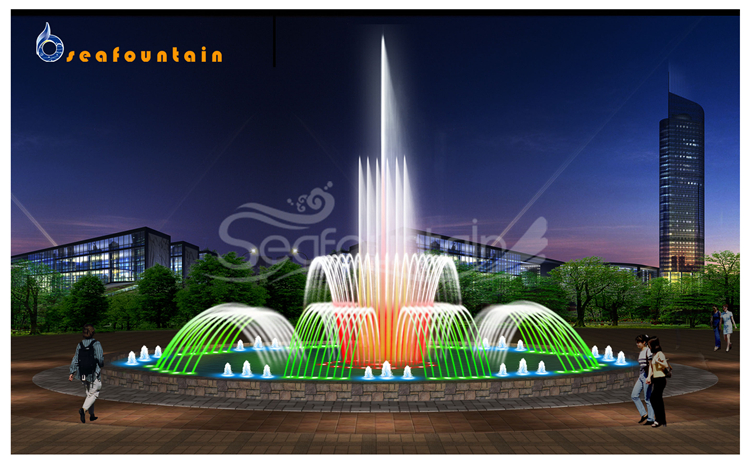Urban Construction Floating Musical Fountain outdoor