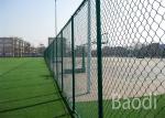 Vinyl Coated Chain Link Fence Fabric Roll , Chain Wire Mesh Fencing With Long