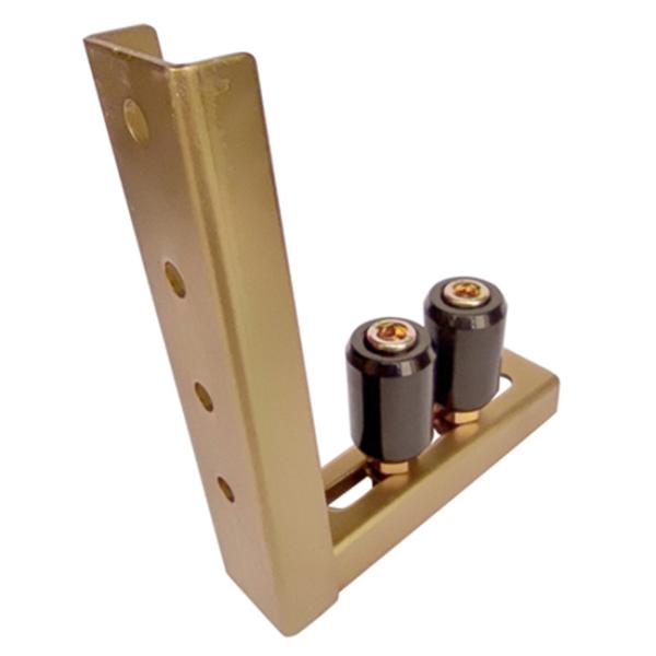 8mm To 55mm Sliding Gate Roller Bracket 2 Rollers Yellow Black Top Guide Holder