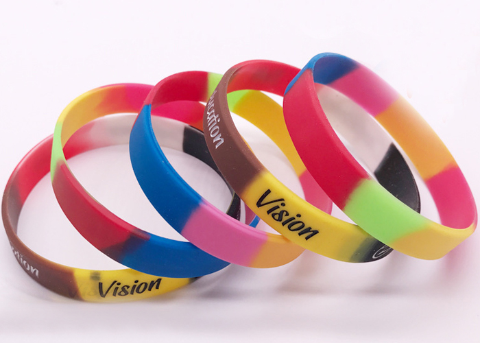 Hand Strap Luminous Silicone bracelet Recessed wrist Rubber strap custom OEM logo words color size wrist