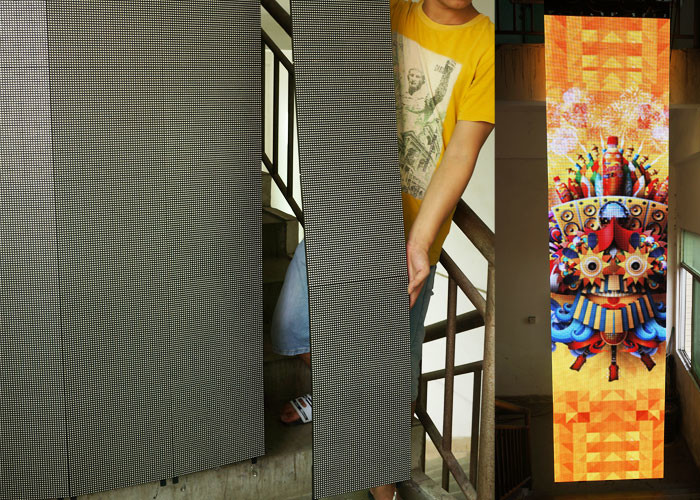 2 Sided High Brightness LED Display Screen Rentals , Foldable LED Screens Outdoor