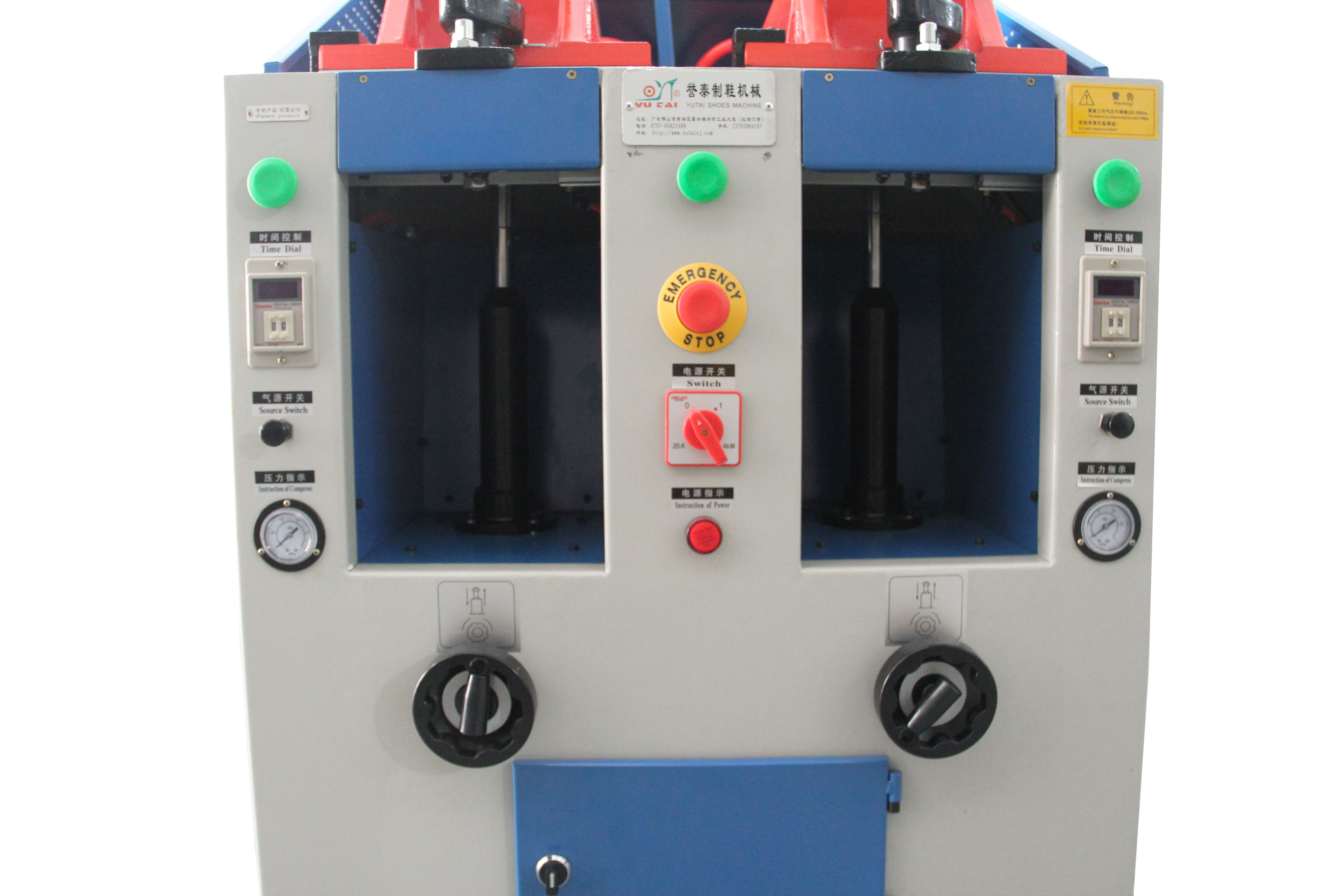Pneumatic Cover Type Shoe Sole Pressing Machine Double Head Sole Attaching Machine