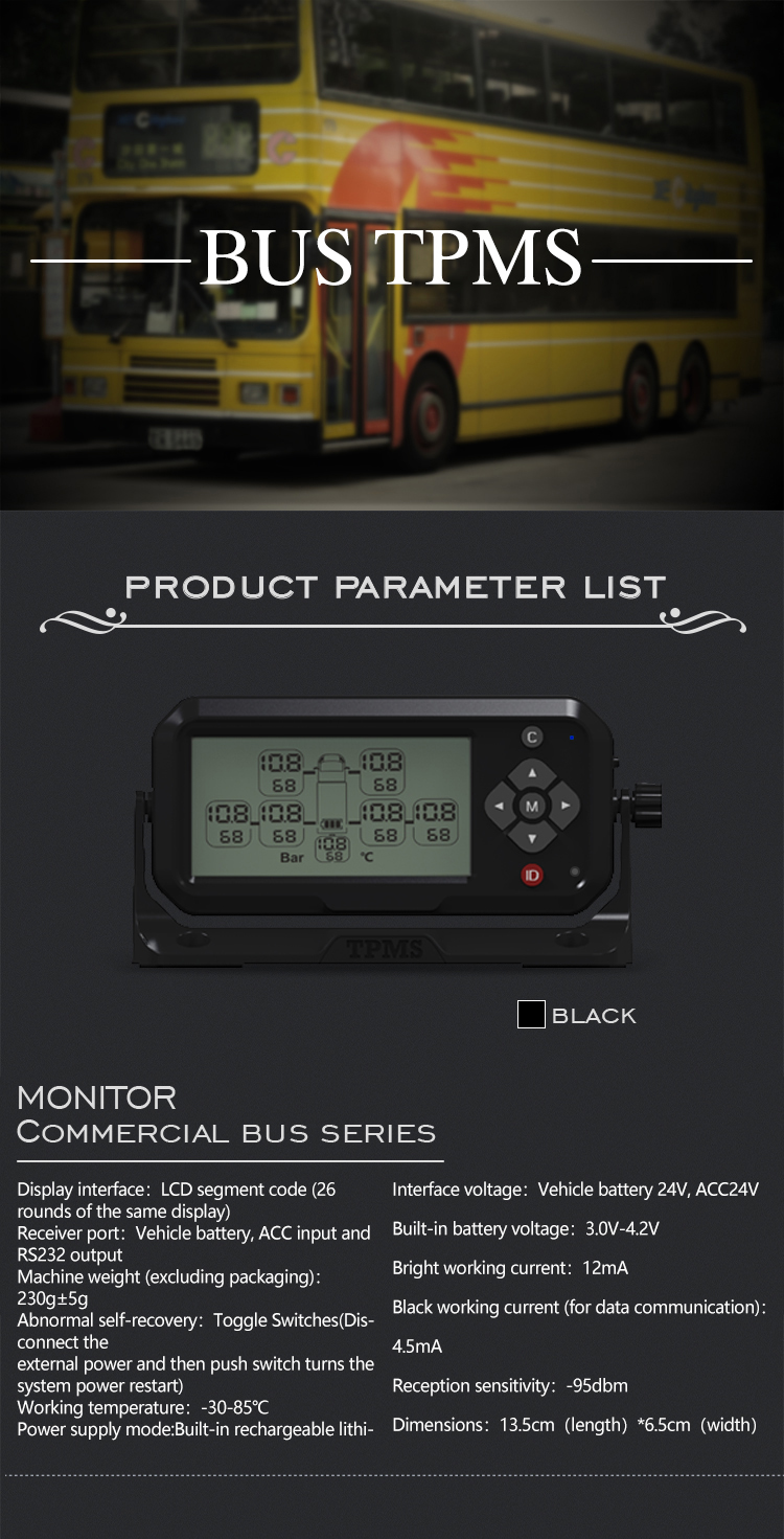 Universal Truck Tire Pressure Monitoring System Receiver 24V