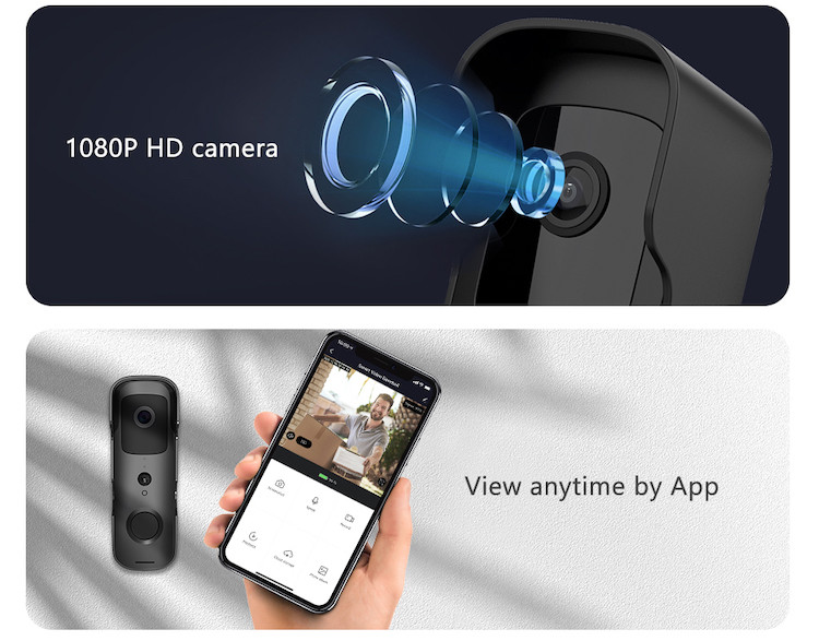 2.4G Smart Hd Wifi Security Doorbell Camera With Chime Night Vision Two-Way Audio