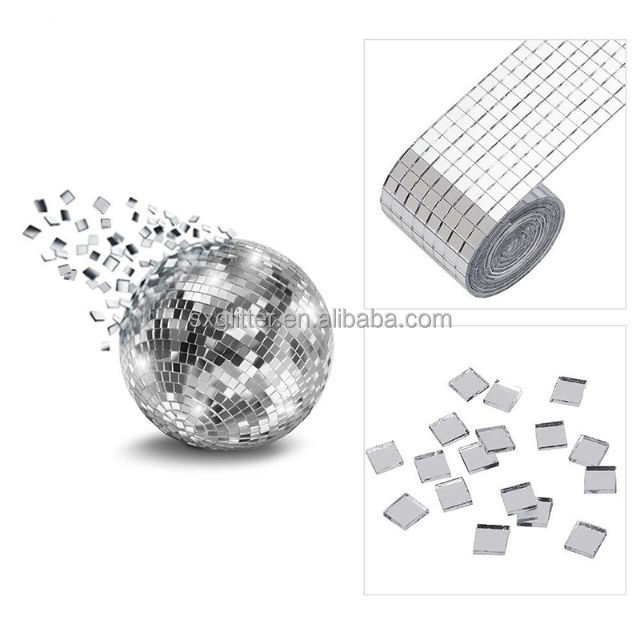 Glass Dome Mirror Ball Sticker Reflective Wall Sticker Silver Gold Rose Gold Mirror Balls Sticker for Wedding Decoration
