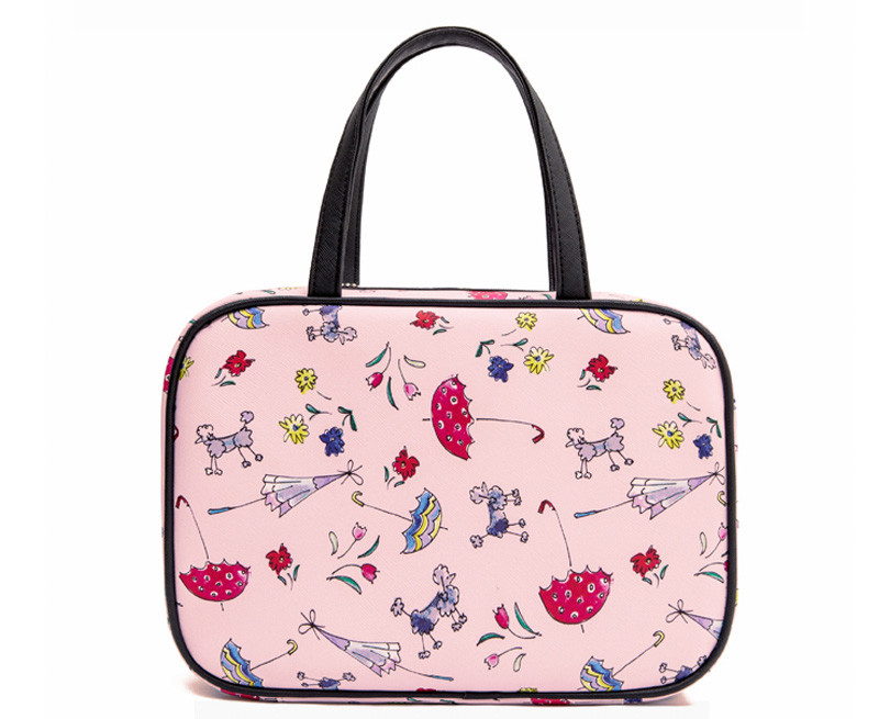 Wholesale Custom Large Capacity Cute Pink Makeup Cosmetic Bag For Girl
