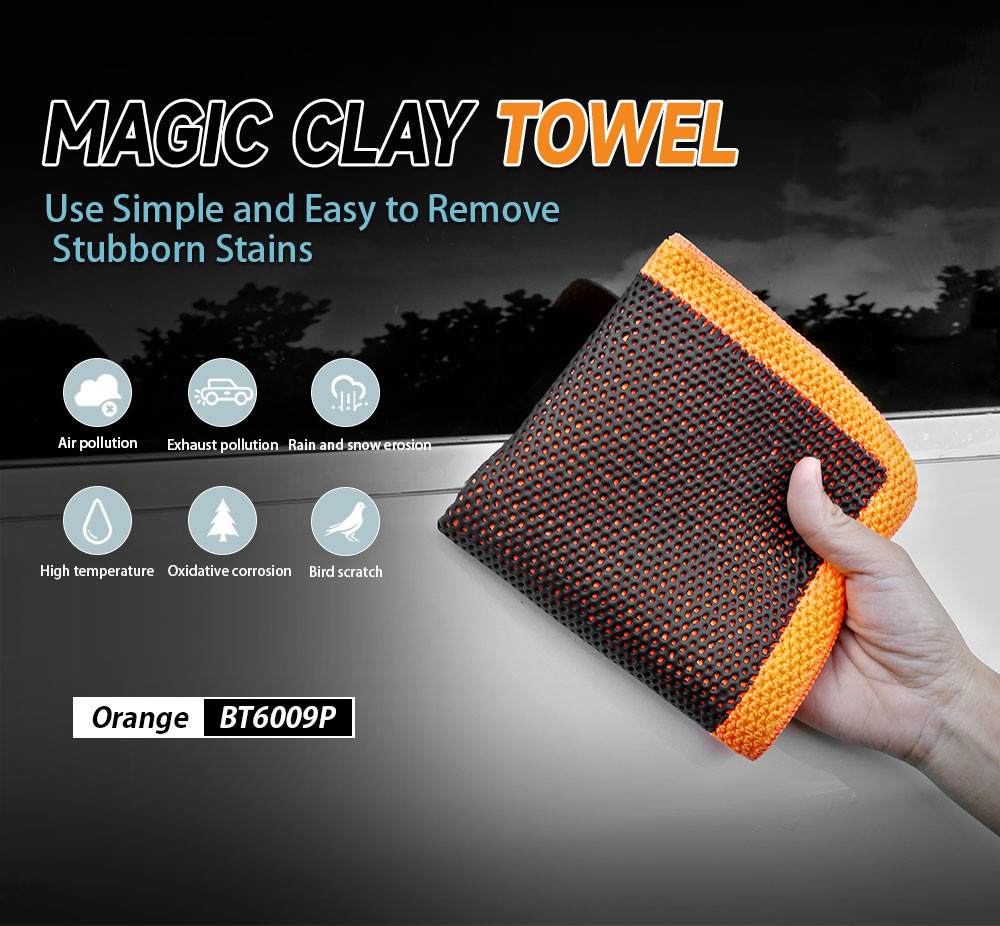 Microfiber 30*30cm Car Clay Towel With BSCI Certification Square Shape