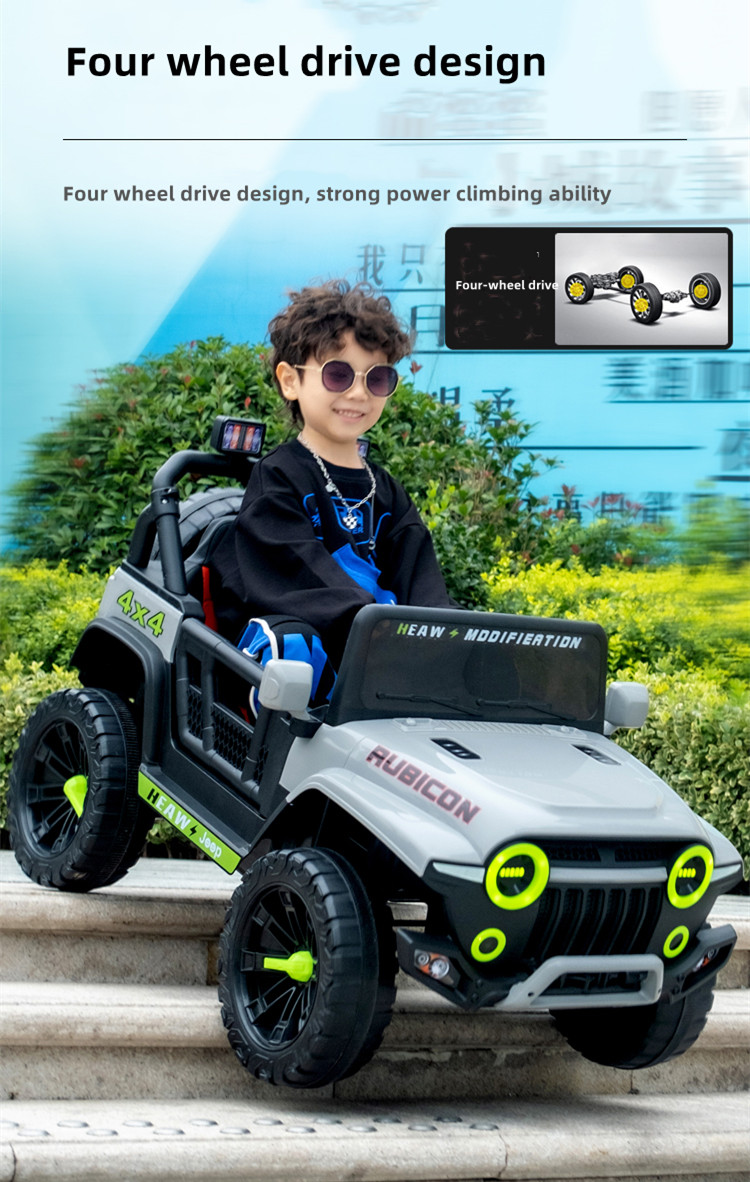 12V4.5 Battery Music Led Light USB Remote Control Off Road Toys Ride On Car for Kids