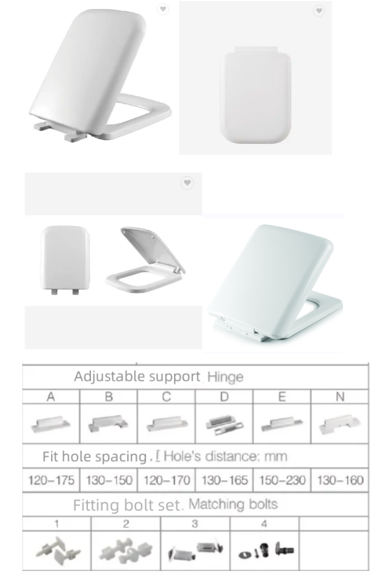 White Plastic Soft Close Toilet Seat Cover For Indian Commode