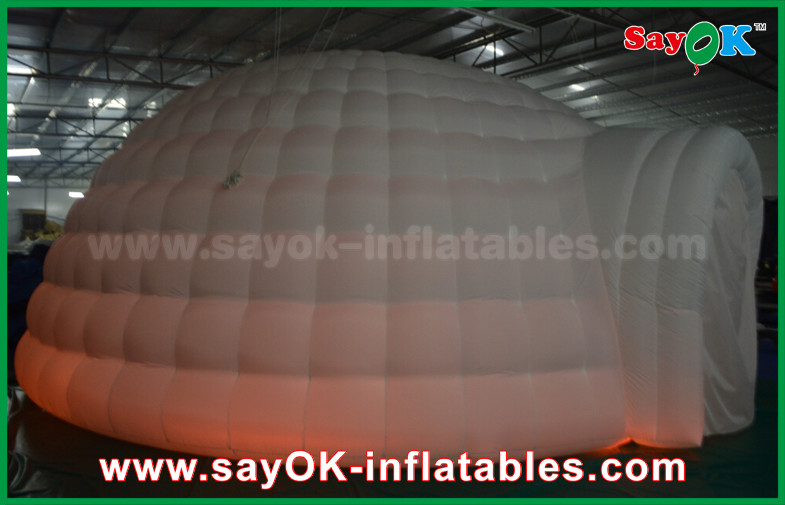 Inflatable Lawn Tent 210D Oxford Cloth Inflatable Igloo Air Tent Round Dome Tent With LED Light