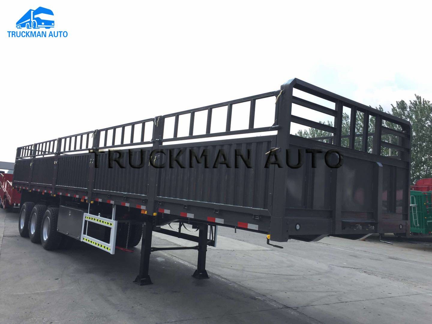 Truckman Brand Cargo Semi Trailer , Semi Tractor Trailer With Linglong 315/80r22.5 Tire