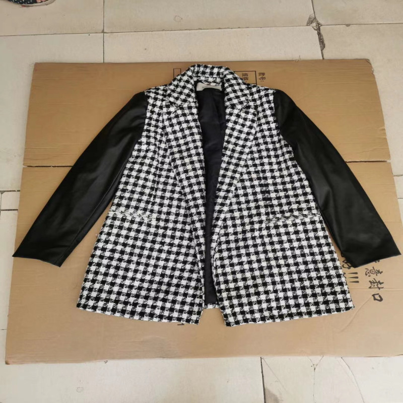 Stradivarius， Ladies Casual Coats Comb Pu Sleeve Good Design High Quality