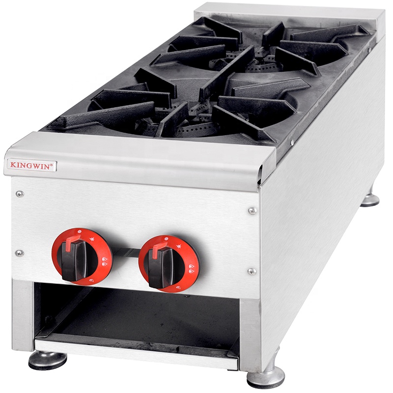 2 Burner Table Installation Commercial Portable Gas Burner Stove with Tabletop Design