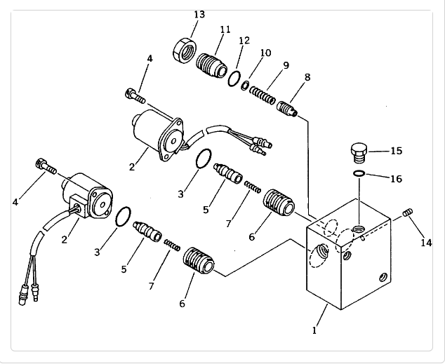 20T-60-72230 20T6072230 Solenoid Valve Fitting For KOMATSU PC10 PC10N PC15 PC20 PC25R