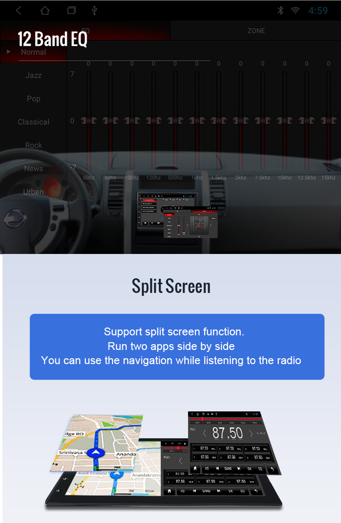 Android 10 Car radio Touch screen ips 7/9/10 inch Android Car DVD player with GPS BT WIFI Universal Radio