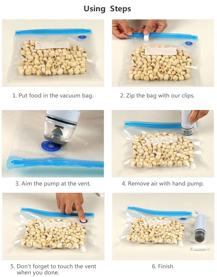Air Extraction Vacuum Seal Storage Bags 0.1mm-0.8mm Thickness