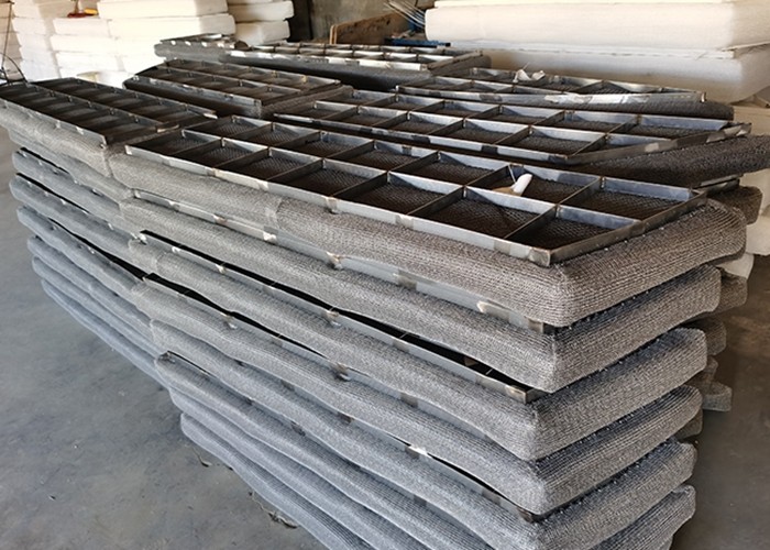 1250x600mm Demister Pad SS304 Scrubber Mist Eliminator Drain Hole At Bottom