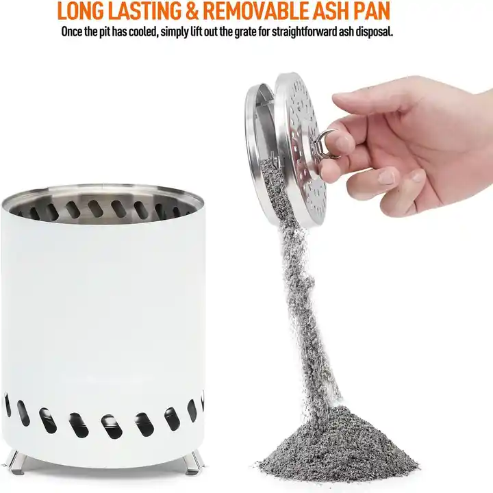 15*15*16cm Smokeless Stainless Steel Tabletop Wood Pellet Stove with Foldable Legs