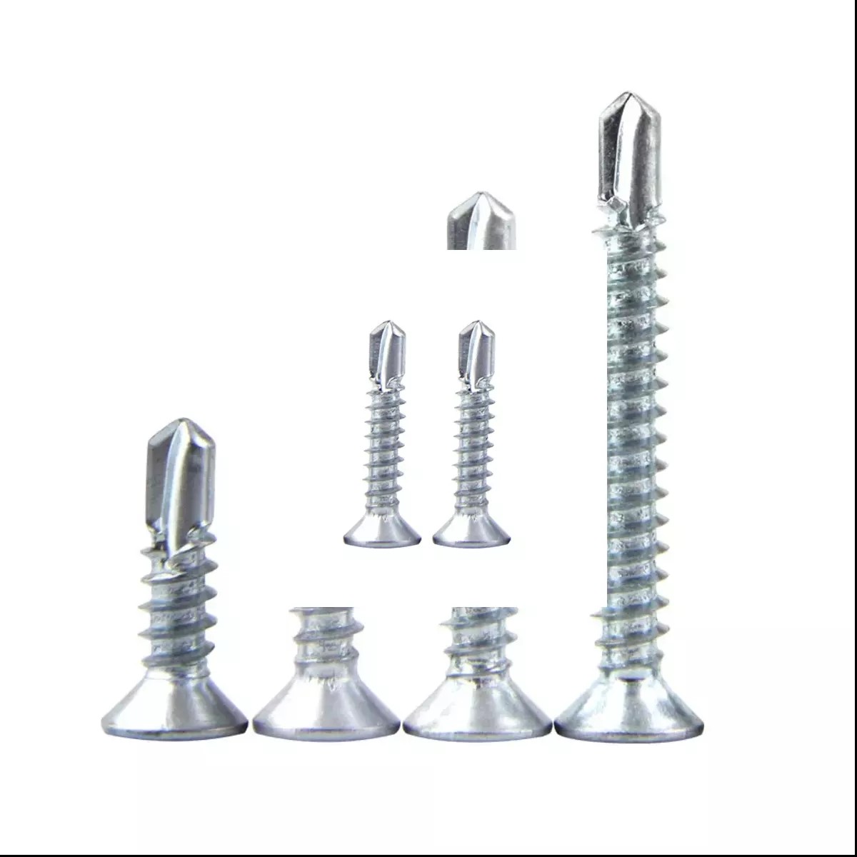 3.9 M12 Philips Cross Recessed Countersunk Csk Head Galvanized Self Drilling Metal Screw