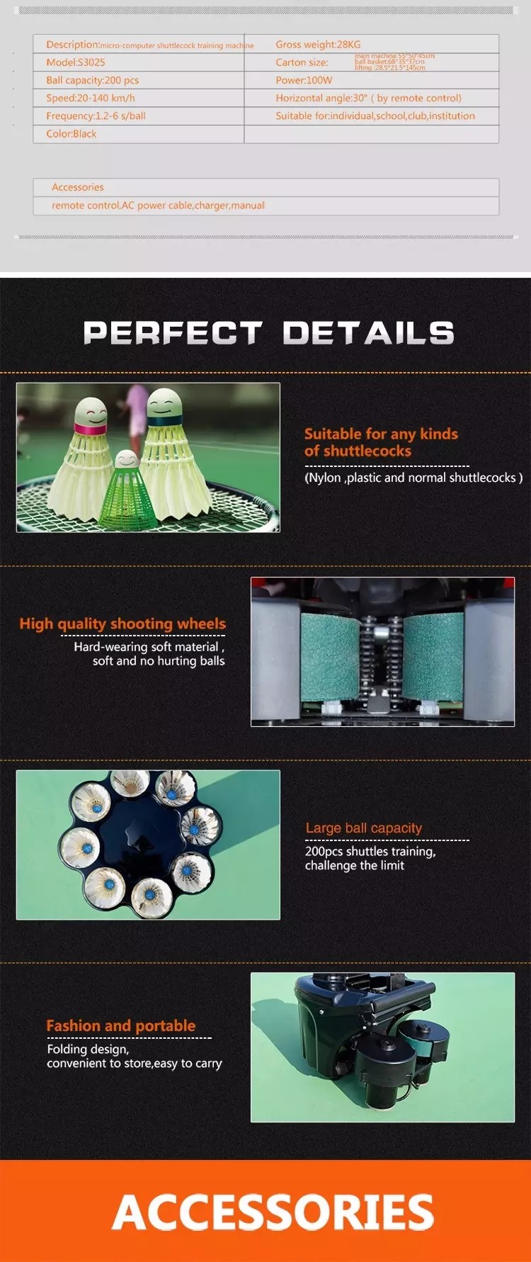 Remote Control Badminton Shuttlecock Machine Badminton Shooting Machine Badminton Shuttlecock Shooter