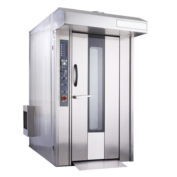 Sixteen Trays Rotating Bakery Oven , 1180kg Rotating Convection Oven With One Tray Cart