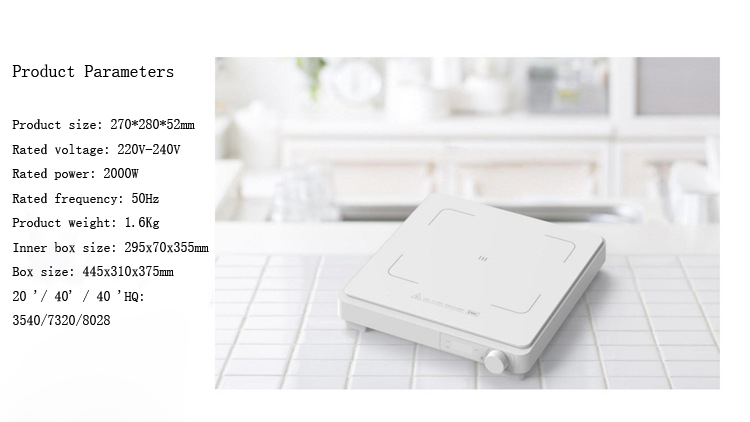 Die-Casting Aluminum Housing Mini Induction Cooker for Household and Outdoor Cooking