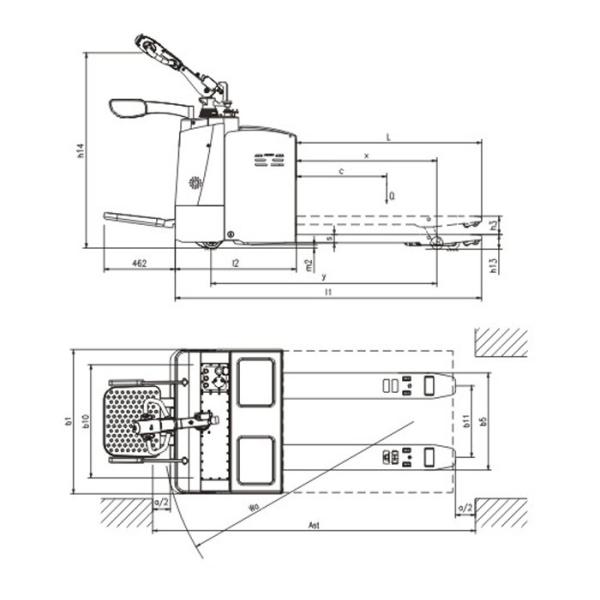 Explosion Proof Electric Powered Pallet Trucks , Advanced AC Motorised Pallet Truck